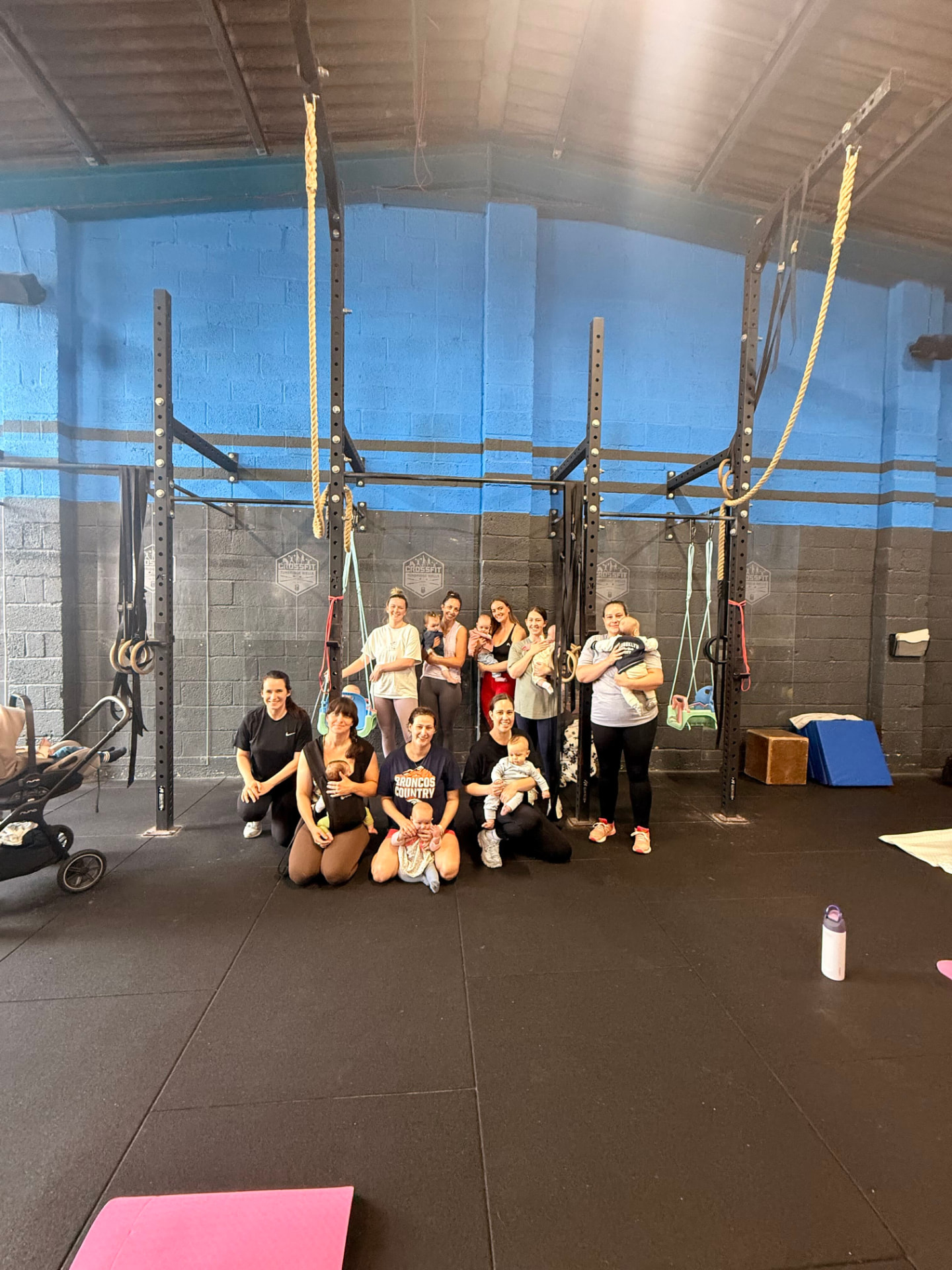 The MumFit group with their babies at CrossFit Tunbridge Wells